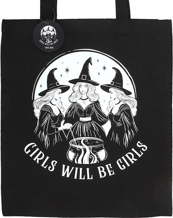 Produktbild Something Different Girls Will Be Girls Witchy Tragetasche PolyesterBaumwollmischgewebe