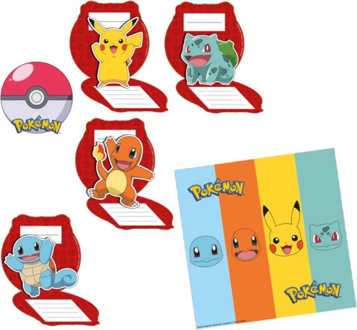 Produktbild Amscan Invitations - Pokemon Pokeball (8 Stk.)