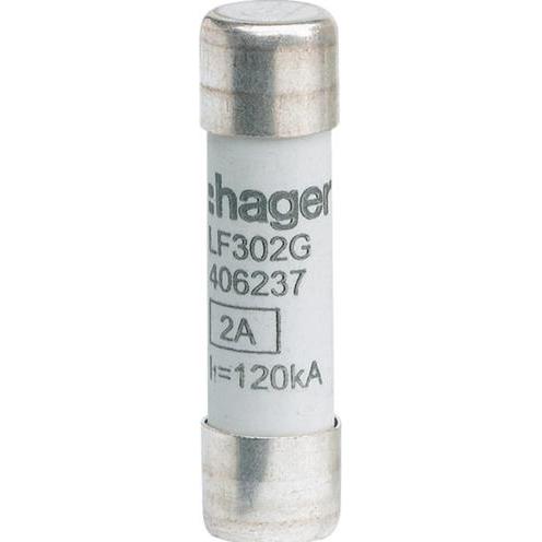 Hager, Sicherung, HAG LF302G Sicherung 10x38 gG 2A (Feinsicherung, 2 A)