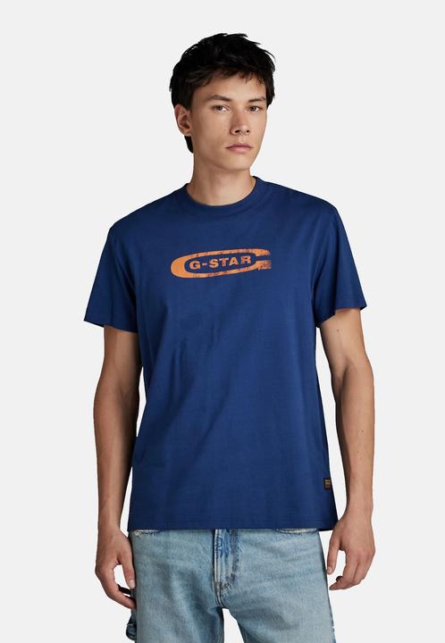 Produktbild G-Star G- Star T-Shirt DISTRESSED OLD SCHOOL LOGO Kurzarmshirt (M)