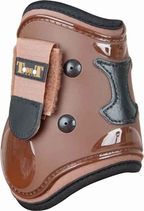 Actual product image TdeT Fetlock Protectors in shell and leather