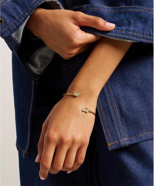 Produktbild Fossil Sutton Armreife Pave Butterfly (18 cm, Vergoldeter Edelstahl)