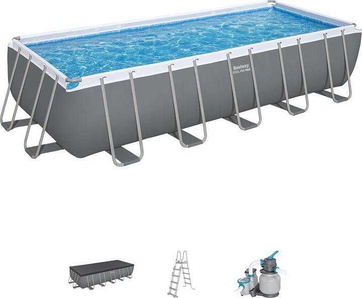 Actual product image Bestway Power Steel Frame Pool Komplett- Set 640 x 274 x 132 cm (640 x 274 x 132 cm)