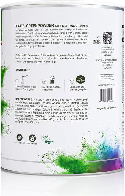 Produktbild Kraftgras Greenpowder Times (1 Stück, Pulver, 450 g)