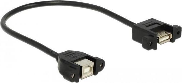 Actual product image Delock USB2.0 cable A-B: 25cm, installation on both sides (0.25 m, USB 2.0)