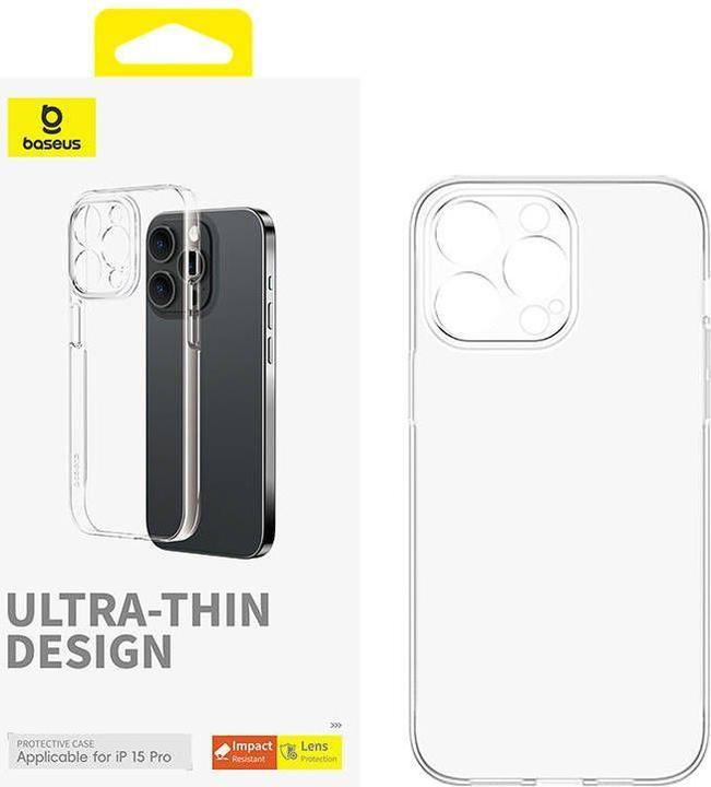 Actual product image Baseus Phone Case for iPhone 15 Pro OS-Lucent Series (Clear) (Apple iPhone 15 Pro)