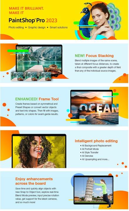 Produktbild Corel PaintShop Pro 2023 (Key) (1 User, 1 Geräte/User, unbegrenzt)