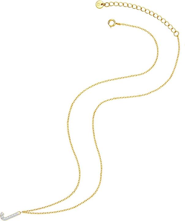Image du produit Glanzstücke München Femme lettre J argent sterling zirconium or jaune 45,0 cm chaîne de base + 5,0 cm extension - 32060 (Argent Sterling, 40 - 45 cm)