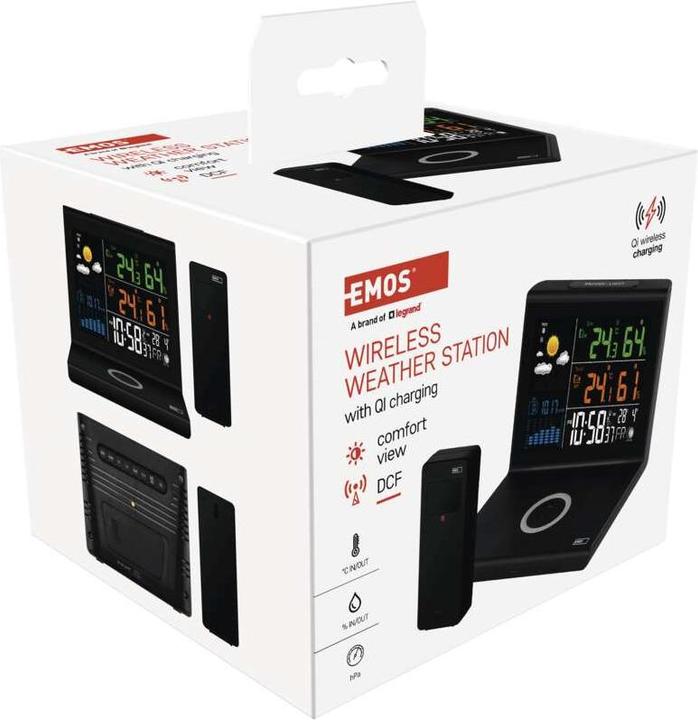 Actual product image Emos Weather station with wireless charging E8010