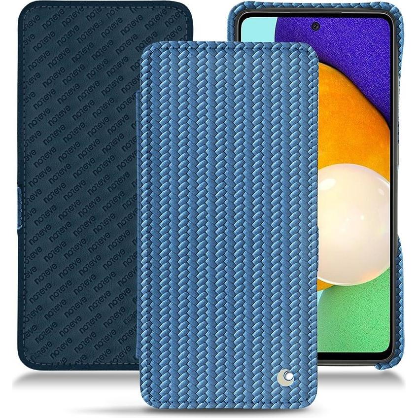 Thumbnail - Noreve Lederschutzhülle horizontal (Samsung Galaxy A52), Smartphone Hülle, Blau