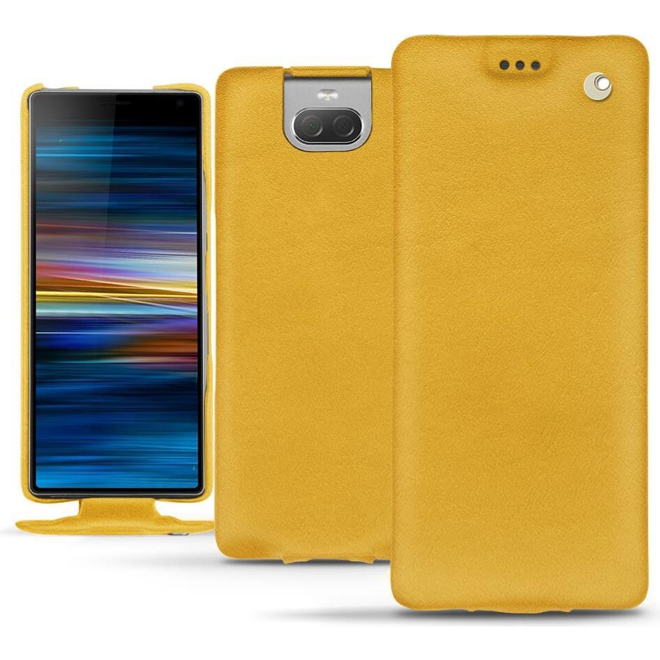 Noreve Lederschutzhülle vertikal (Sony Xperia 10), Smartphone Hülle, Orange