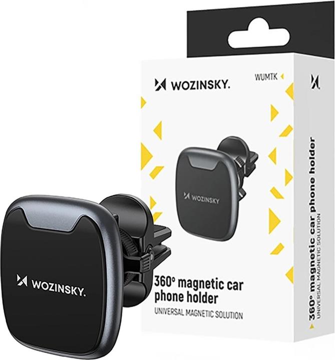 Actual product image Wozinsky WUMTK magnetic phone holder for car air vent - black