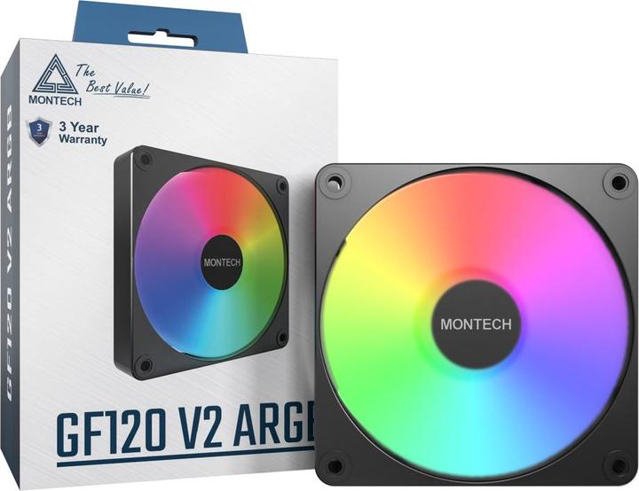 Produktbild Montech CASE FAN 120MM/GF120 V2 ARGB PWM (B) (120 mm, 1x)