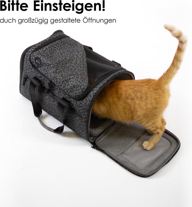 Produktbild LucyBalu CHECK-IN Katzentransporttasche (Katze, Reflektoren, Waschbar, Atmungsaktiv, Faltbar)