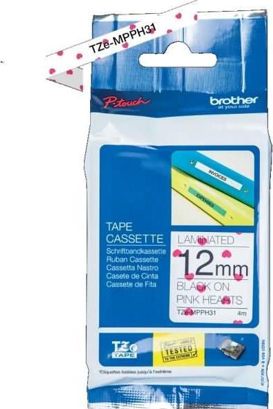 Image du produit Brother Tze-Mpph31 (1.20 cm, Blanc, Noir, Rose)