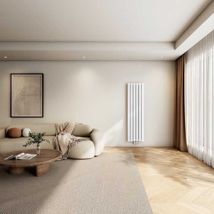 Produktbild Emke Heizkörper, Flachheizkörper mit Zentralanschluss, Weiss 160x46cm 850W Einlagig (850 W)