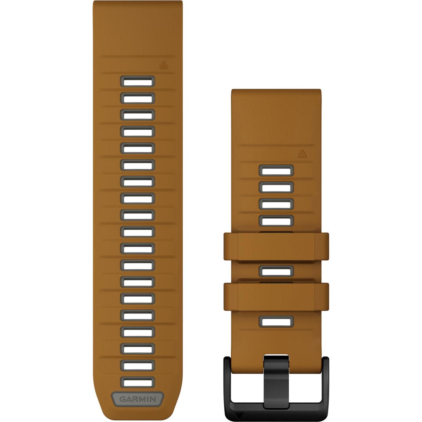 Garmin Ersatzarmband QuickFit 26mm (26 mm, Silikon), Uhrenarmband, Grau, Gold