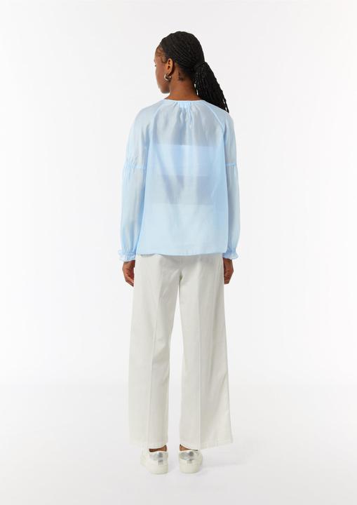 Produktbild Comma Bluse Schimmernde Lyocellbluse mit Raff-Details (40)