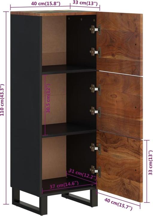 Image du produit vidaXL Ridge (40 x 33 x 110 cm)