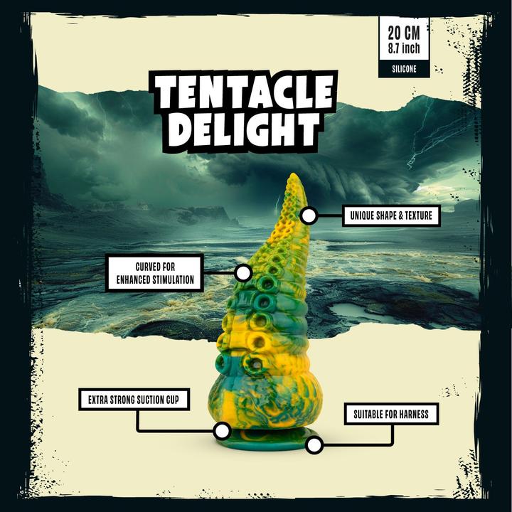 Actual product image Mythical Mates Tentacle Delight Green & Yellow