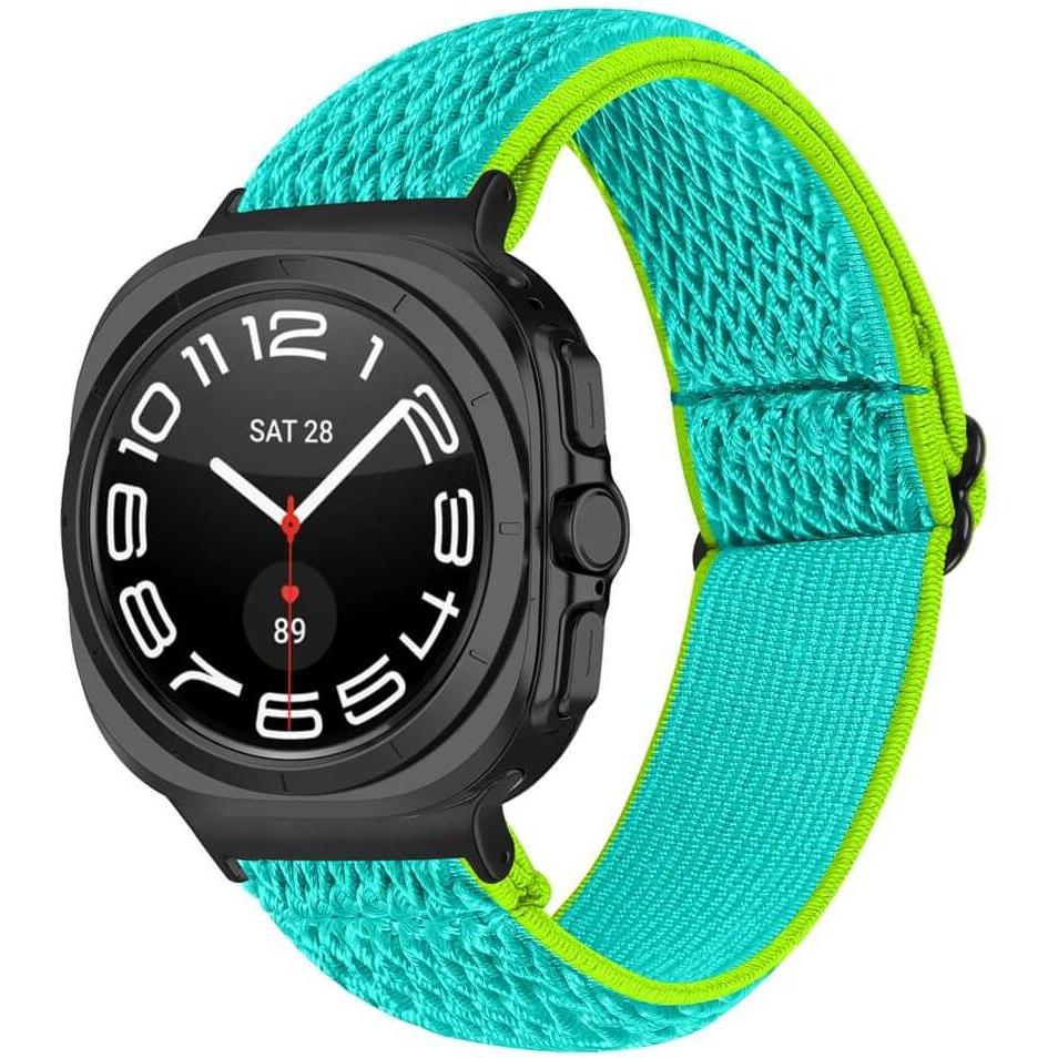 Cover-Discount Samsung Galaxy Watch 8 / Galaxy Watch 8 Classic - Silikon Ersatzband (Nylon, Tessuto), Cinturini per orologi, Verde, Giallo