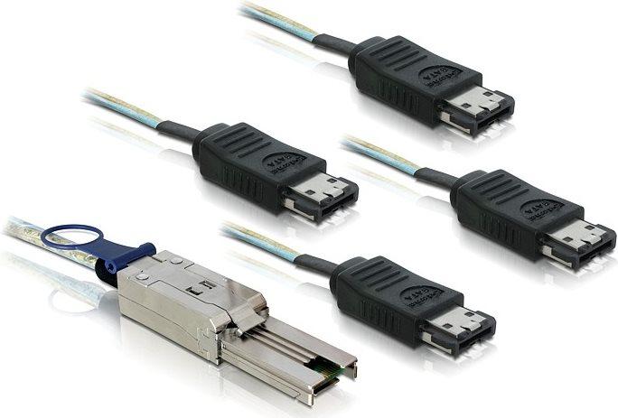 Image du produit Delock 83064, mini SAS 26 Pin vers 4 x eSATA (100 cm, eSATA, SAS)