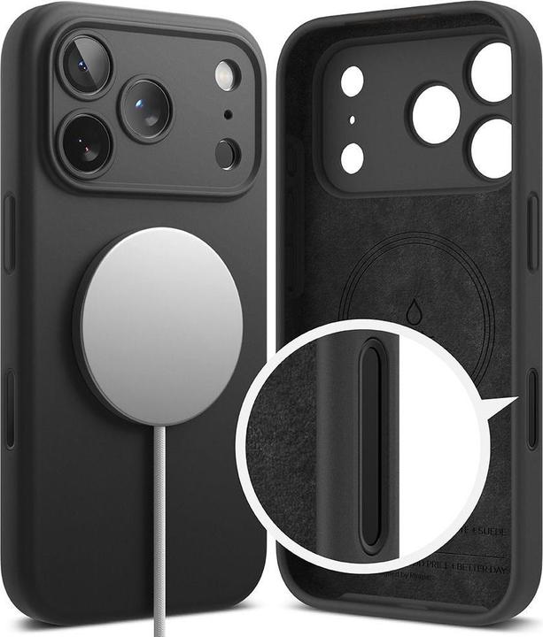 Actual product image Ringke Silikon Magnetische MagSafe Hülle für iPhone 17 Pro Max - Schwarz (Apple iPhone 17 Pro Max)