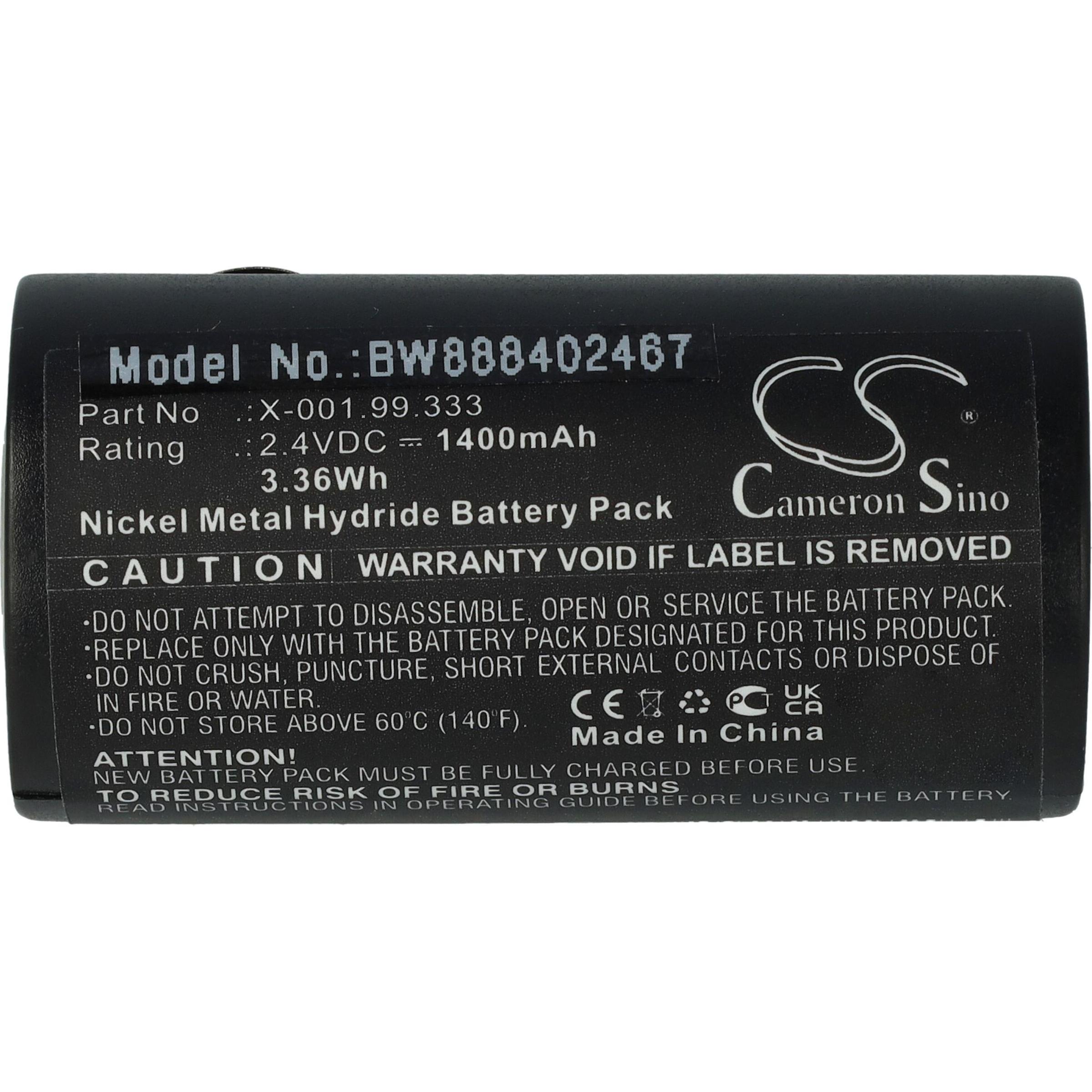 XCell Medizintechnik-Akku als Ersatz für Heine X-001.99.333 - 1400mAh, 2,4V, NiMH (1 Stk., 1400 mAh), Batterien + Akkus