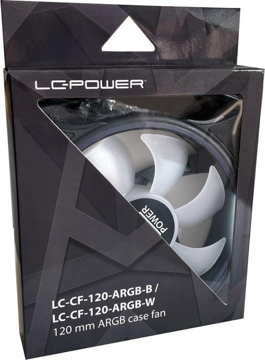 Image du produit LC-Power LC-CF-120-ARGB-B Noir Ventilateur de boîtier 120mm 12x12CM retail (120 mm, 1 x)