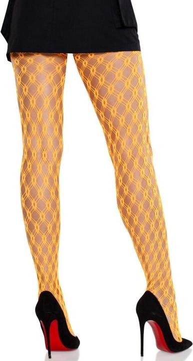 Actual product image Leg Avenue - Lace tights with ã-Sen Neon Orange (One size)