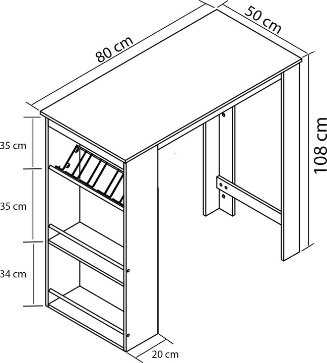 Actual product image VCM Oktola (80 x 50 x 110 cm)