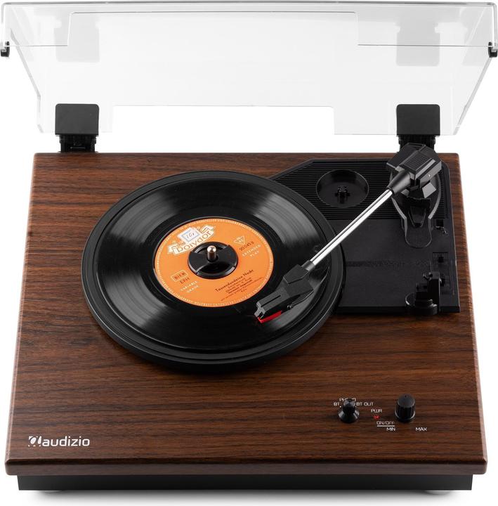 Productafbeelding Audizio Platenspeler met Bluetooth IN/OUT en Ingebouwde Speakers - RP112D - Retro - (Volautomatisch)