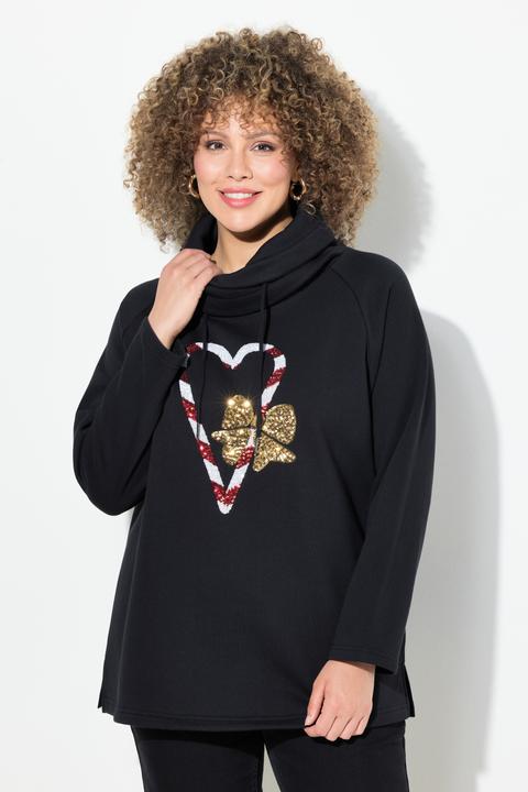 Produktbild Ulla Popken Sweatshirt, Zuckerstangen, Stehkragen, Langarm (42, 44)