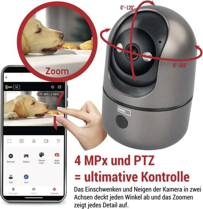 Produktbild Emos GoSmart Innen drehbare Überwachungskamera IP-220W mit WiFi