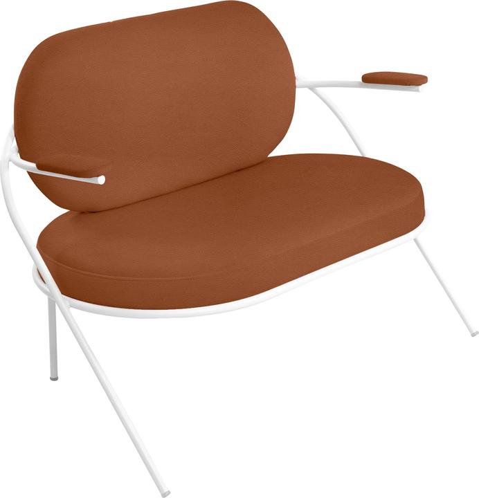 Actual product image Paperflow 2-seater sofa SATURNE rust white imitation leather