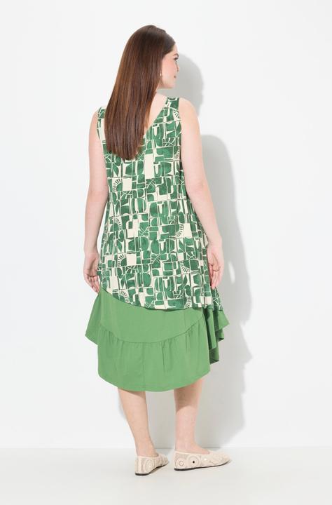 Produktbild Ulla Popken Midikleid, A-Linie, V-Ausschnitt, ärmellos (46, 48)