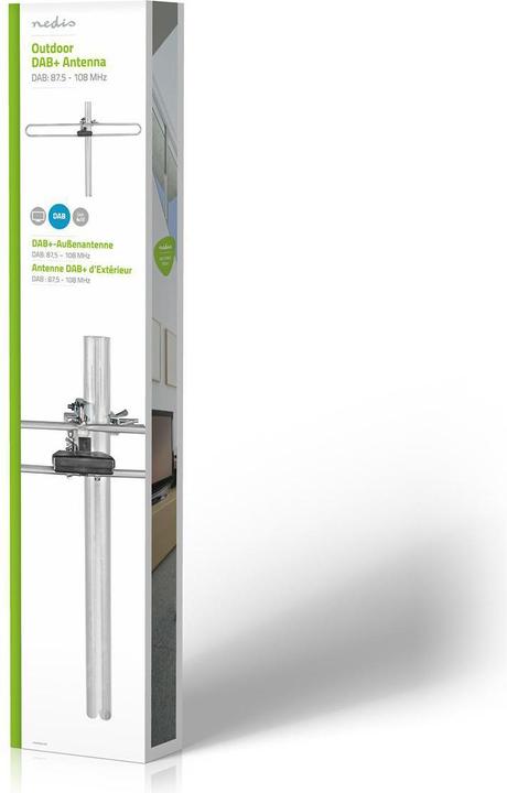 Actual product image Nedis DAB Antenna - Max. 4dB Gain - DAB: 170-250 MHz - 50 km Range - for Outdoor ANORD (4 dB, DAB/ DAB+)