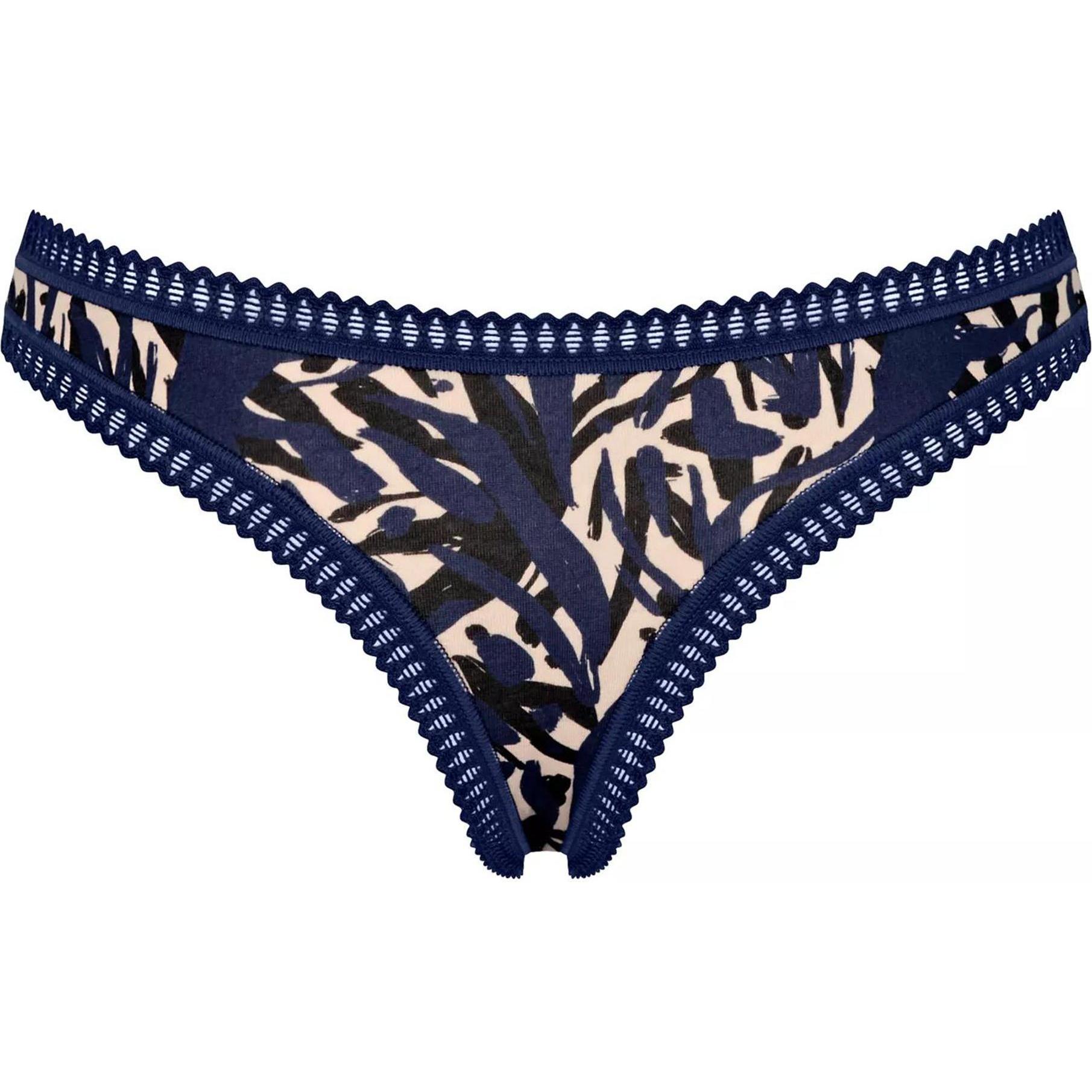 Thumbnail - Sloggi, Damen, Unterhosen, 3er Pack GO Crush String, Blau, Schwarz, (XS, 3er Pack)