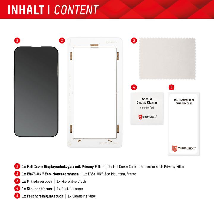 Productafbeelding Displex Real Glass, Privacy Full Cover Panzerglas (1 Stuk, Samsung Galaxy S22 5G, Samsung Galaxy S23)