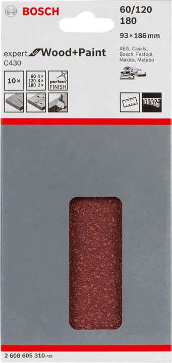 Produktbild Bosch Professional Zubehör Schleifblatt C430 (60, 120, 180)