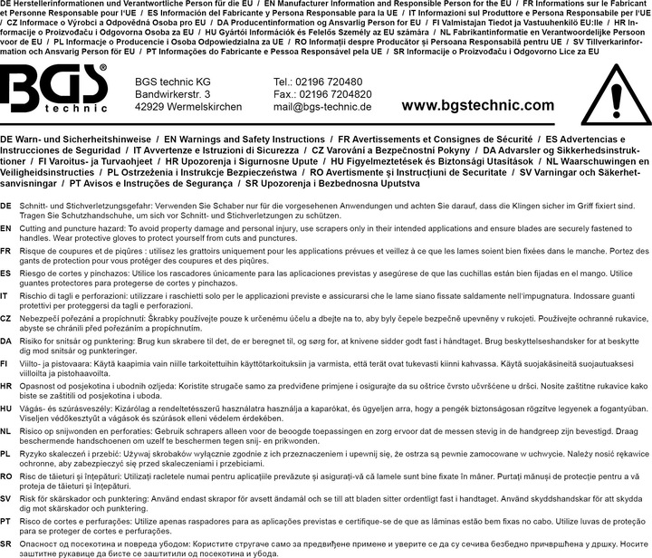 Immagine prodotto BGS Lame di ricambio raschietto per 364 0,6 x 20 mm 5 pz.