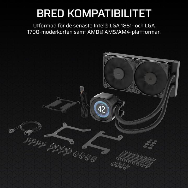 Actual product image Corsair NAUTILUS 240 LCD, 240mm Radiator, Liquid CPU Cooler