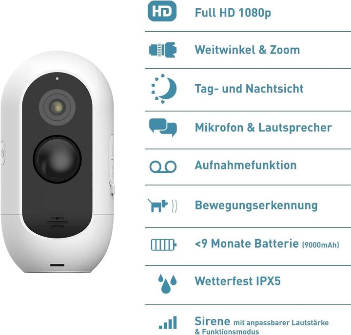Actual product image PetTec 2er-Haustierkamera-Set mit Bewegungserkennung, Sprachfunktion & Nachtsicht (1920 x 1080 Pixels)