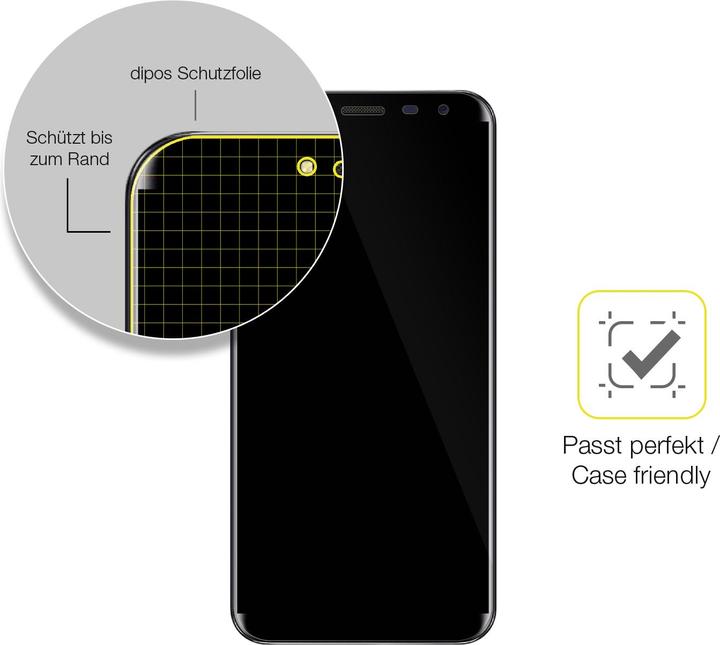 Produktbild Dipos Displayschutzfolie Full-Cover 3D (2 Stück, Oukitel C8)