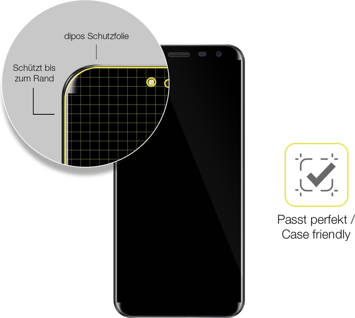 Actual product image Dipos Screen Protector Full-Cover 3D (2 Piece, Oukitel C8)