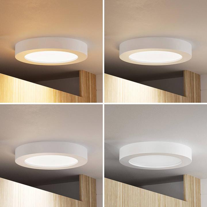 Image du produit Prios Edwina LED plafonnier, blanc, 22,6 cm (1380 lm)
