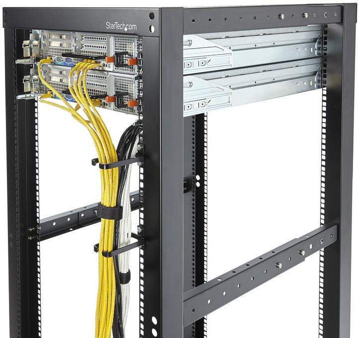 Actual product image StarTech com 5-Pack 1U Vertical Cable Management D-Ring Hooks, Cable Manager For 19" Server Rac
