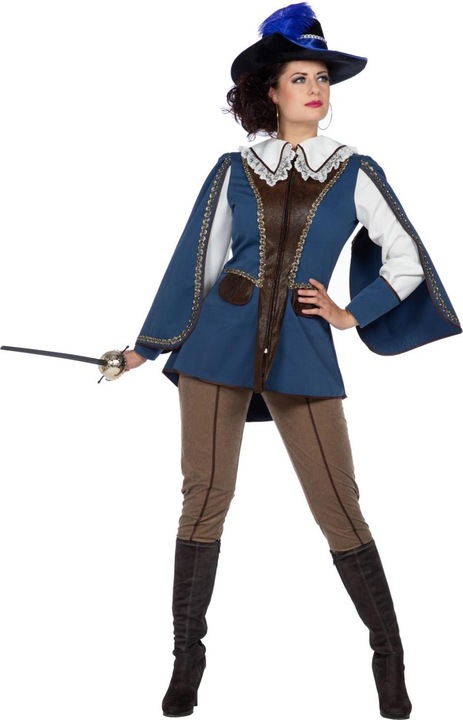 Actual product image Metamorph Blaues Musketier Kostüm für Frauen (44)