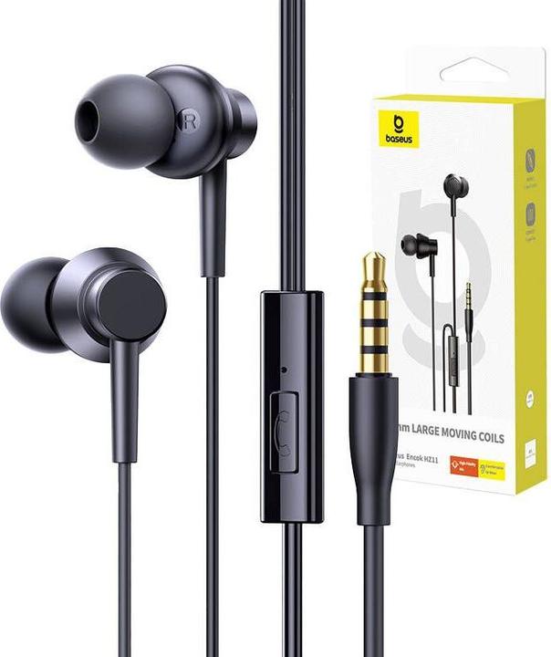Actual product image Baseus Encok HZ11 headphones - black (Cable)