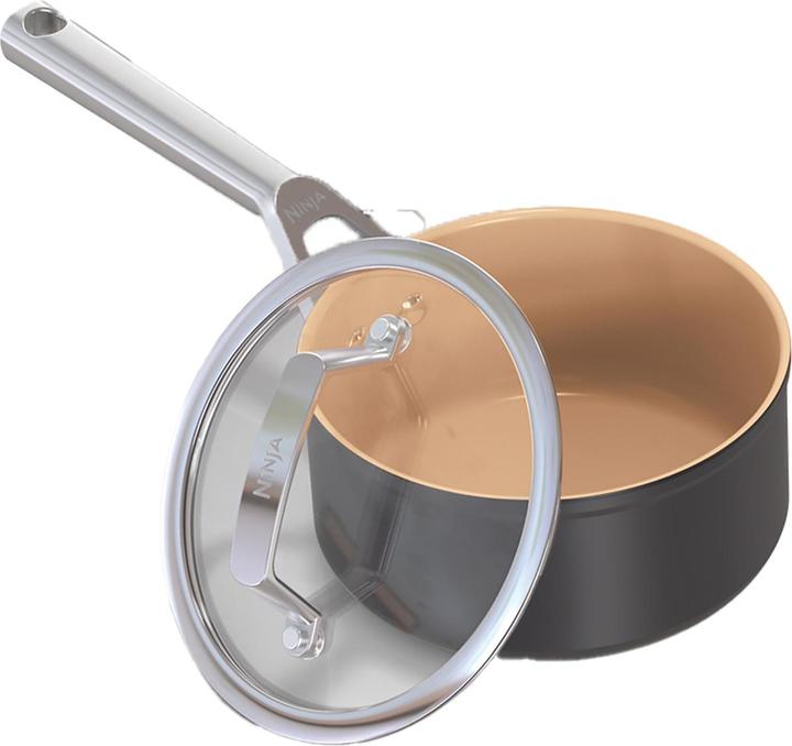 Actual product image Ninja CW93000EN Premium ceramic pot set (Pan set + pot set, Aluminium, 16 x 16.90 cm)